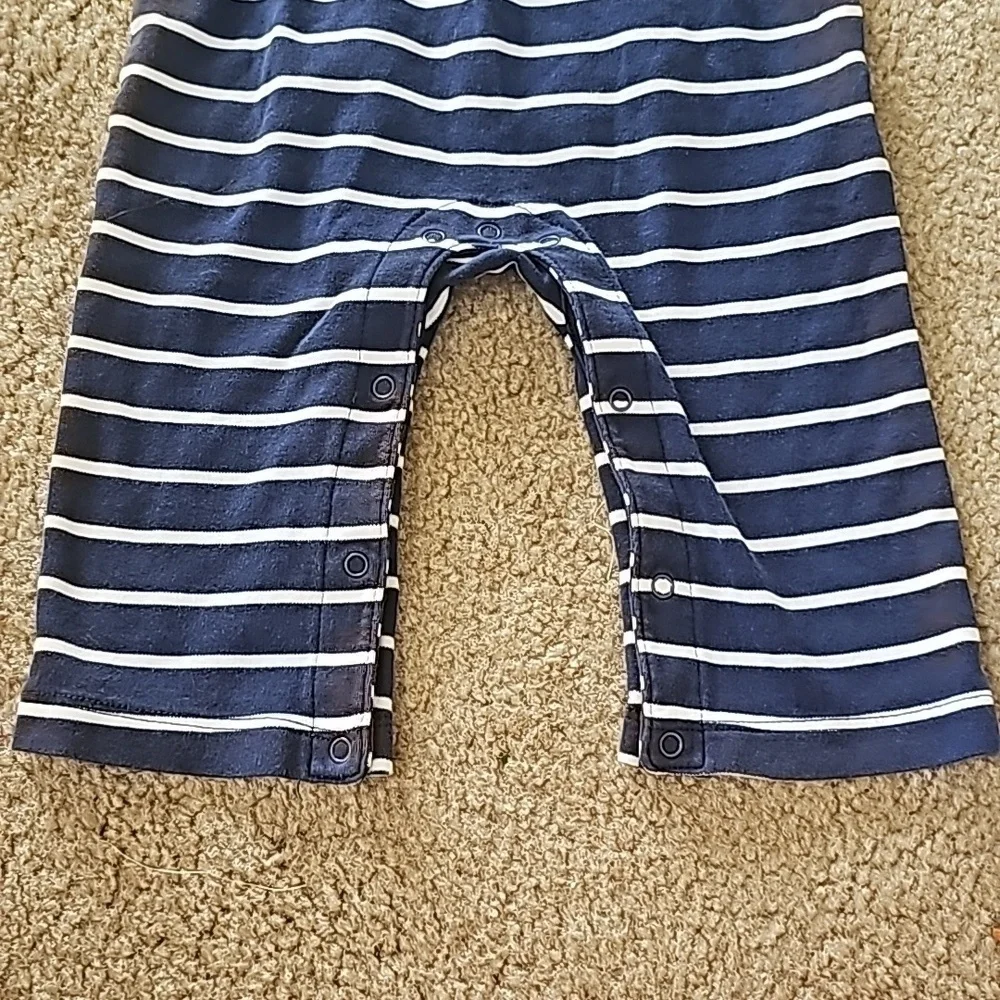 Vineyard Vines Navy Striped Whale Romper